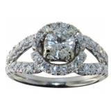 14kt Gold Round Brilliant 1.64 ct Diamond Ring