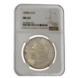 1898 New Orleans MS63 Morgan Silver Dollar