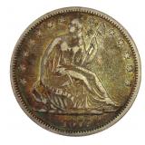 1877 Seated Liberty Silver Half Dollar