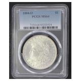 1884 New Orleans MS63 Morgan Silver Dollar