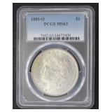 1885 New Orleans MS63 Morgan Silver Dollar