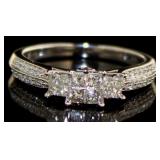 10kt Gold Princess Cut 1/2 ct Diamond Ring