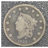 1832 Coronet Liberty Head Copper Large Cent