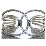 Large Diamond Accent Cuff Bracleet