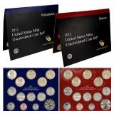 2012 Philadelphia/Denver Uncirculated Coin Set