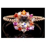 Stunning Morganite & Gemstone Dinner Ring