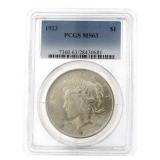 1923 MS63 Peace Silver Dollar