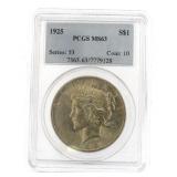1925 MS63 Peace Silver Dollar