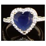 Heart Shape 3.50 ct Sapphire Dinner Ring