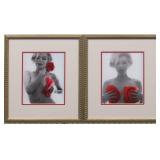 Set Of 2 Marilyn Monroe Red Roses By Bert Stern