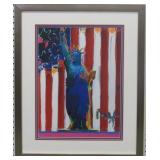 Liberty And Flag Giclee By Peter Max