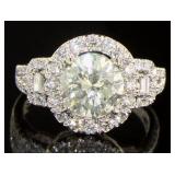 14kt Gold 2.72 ct Round Brilliant Diamond Ring