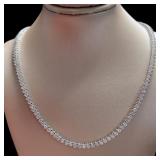 14kt Gold Brilliant 10.00 ct 18" Diamond Necklace