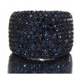 Stunning 4.00 ct Black Diamond Cocktail Ring