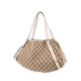 Gucci Canvas Abbey Gold Tote