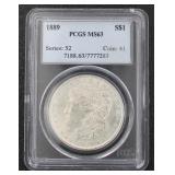 1889 Philadelphia MS63 Morgan Silver Dollar