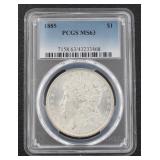 1885 Philadelphia MS63 Morgan Silver Dollar