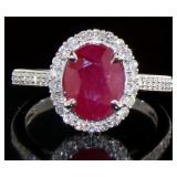 14kt White Gold 2.38 ct Ruby & Diamond Ring