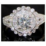 14kt Gold Round Brilliant 1.61 ct Diamond Ring