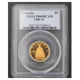 1989-W PR69 Congress Gold Commemorative Proof