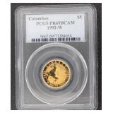 1992-W PR69 Columbus Gold Commemorative Proof