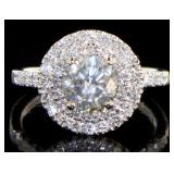 14kt Gold Round Brilliant 1.80 ct Diamond Ring