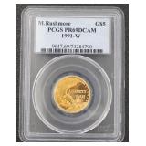 1991-W PR69 Mt. Rushmore Gold Commemorative Proof