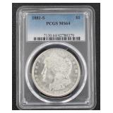 1881 San Francisco MS64 Morgan Silver Dollar