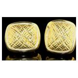 18kt Gold Elegant French Lock Earrings