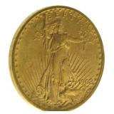 1908 Saint Gaudens $20.00 Gold Double Eagle