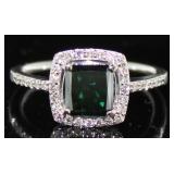 14kt Gold 1.71 ct Fancy Green Diamond Ring