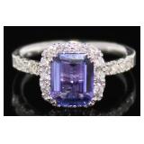 14kt Gold 2.69 ct Tanzanite & Diamond Ring