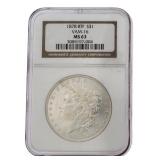 1878 MS63 VAM-16 8TF Morgan Silver Dollar