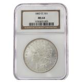 1882 MS64 Carson City Morgan Silver Dollar