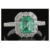 14kt Gold 1.84 ct Emerald & Diamond Ring