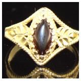 14kt Gold Vintage Natural Onyx Estate Ring
