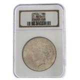 1922 MS64 Peace Silver Dollar