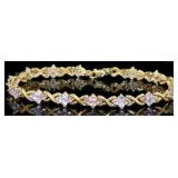 10kt Gold Natural Tanzanite Bracelet