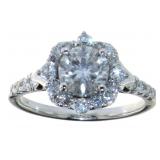 14k White Gold 1.50 ct Round Cut Diamond Ring