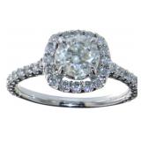 14k White Gold 1.50 ct Round Cut Diamond Ring