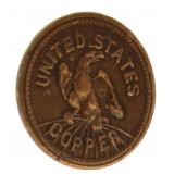 Tradesmans Currency Copper Civil War Token
