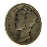 1921-D Mercury Silver Dime *Key Date