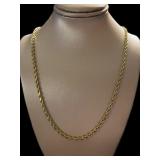 14kt Gold Quality 21" Rope Twist Necklace
