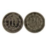 1865 Liberty Three Cent Nickel