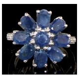 Natural 5.11 ct Sapphire Cocktail Ring