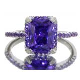 Radiant Cut 2.75 ct Amethyst Designer Ring