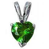 Gorgeous Emerald Heart Pendant