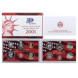 2001 US Mint Silver Proof Set w