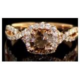 14kt Gold 1.43 ct Fancy Brown Diamond Ring