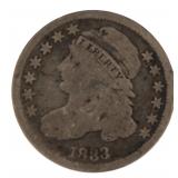 1833 Capped Bust Silver Dime